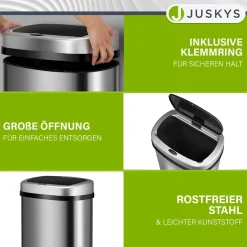 Rechteckiger Mülleimer mit Sensor