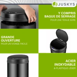 Runder Mülleimer mit Sensor