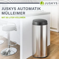 Runder Mülleimer mit Sensor