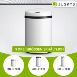 Runder Mülleimer mit Sensor