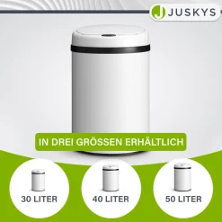 Runder Mülleimer mit Sensor