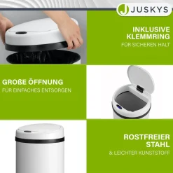 Runder Mülleimer mit Sensor