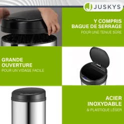 Runder Mülleimer mit Sensor