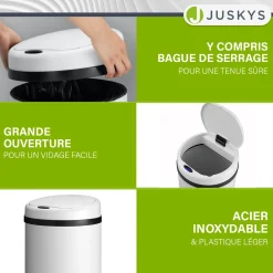 Runder Mülleimer mit Sensor