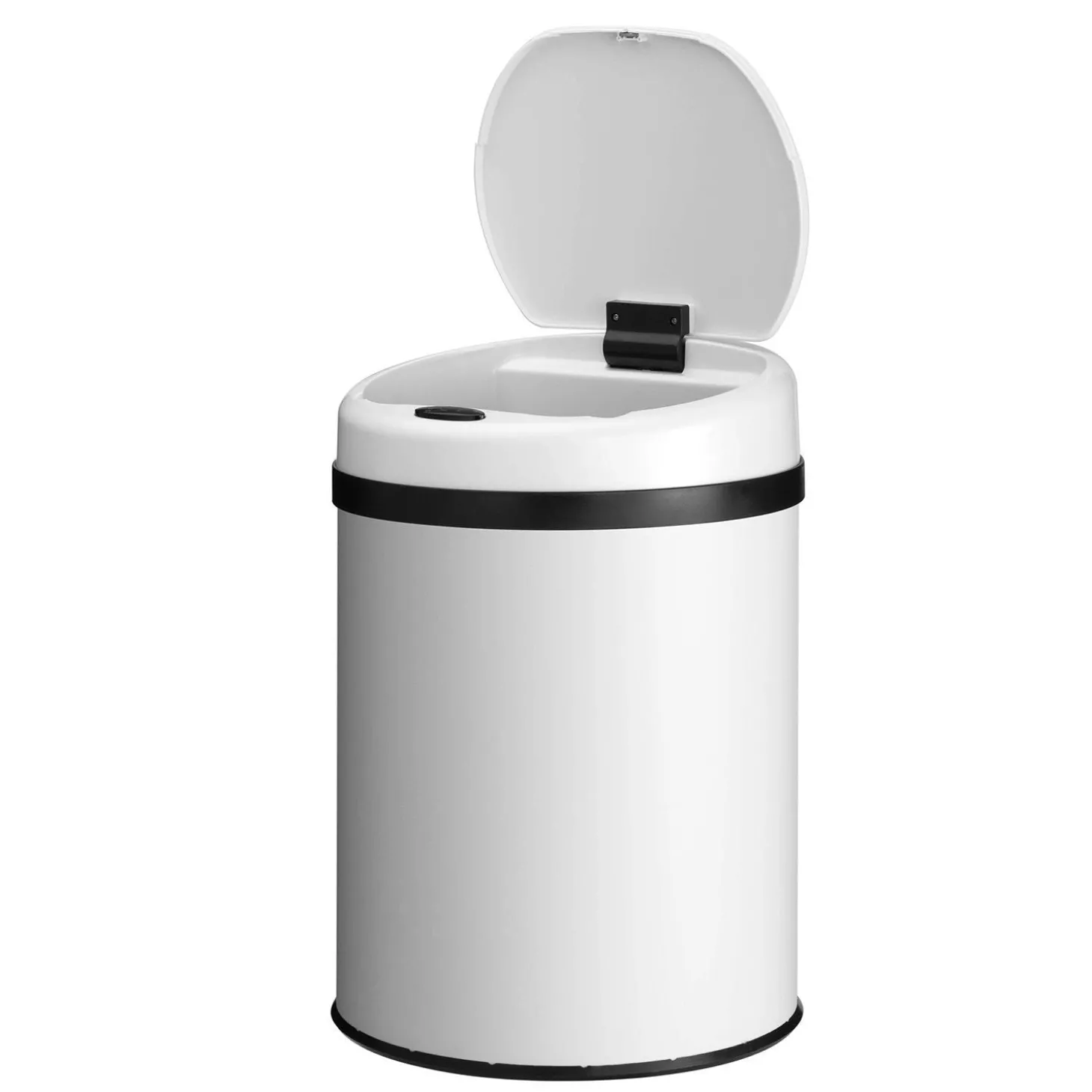 Runder Mülleimer mit Sensor