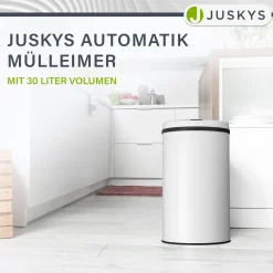 Runder Mülleimer mit Sensor