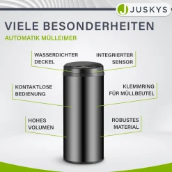 Runder Mülleimer mit Sensor