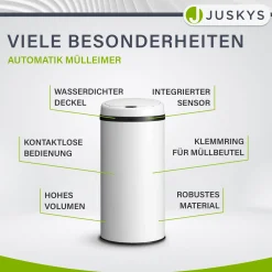 Runder Mülleimer mit Sensor