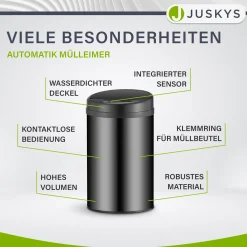 Runder Mülleimer mit Sensor