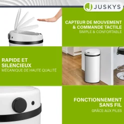 Runder Mülleimer mit Sensor
