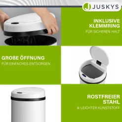Runder Mülleimer mit Sensor