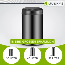 Runder Mülleimer mit Sensor
