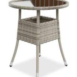 Runder Polyrattan Gartentisch Yoro