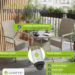 Runder Polyrattan Gartentisch Yoro