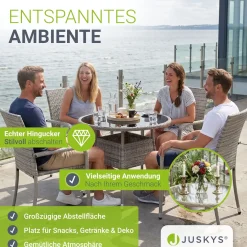 Runder Polyrattan Gartentisch Yoro