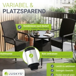 Runder Polyrattan Gartentisch Yoro