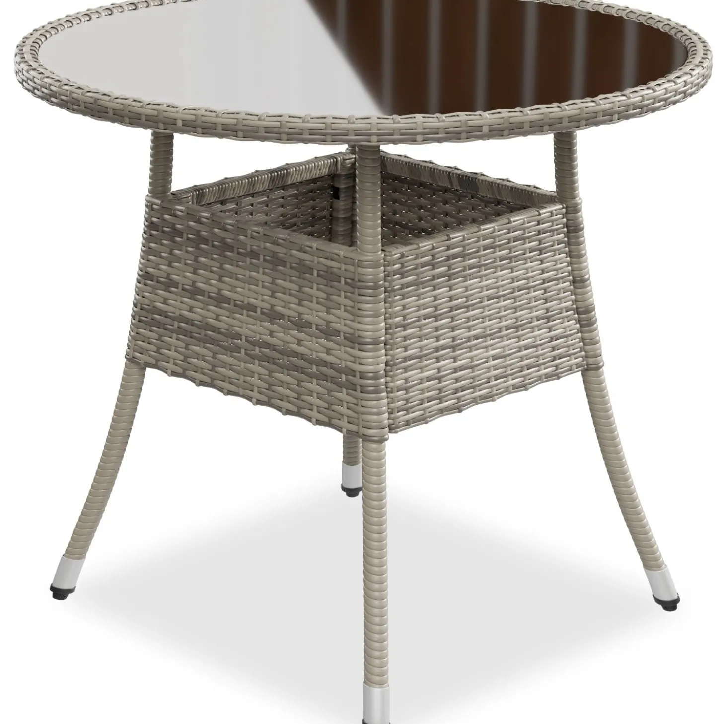 Runder Polyrattan Gartentisch Yoro