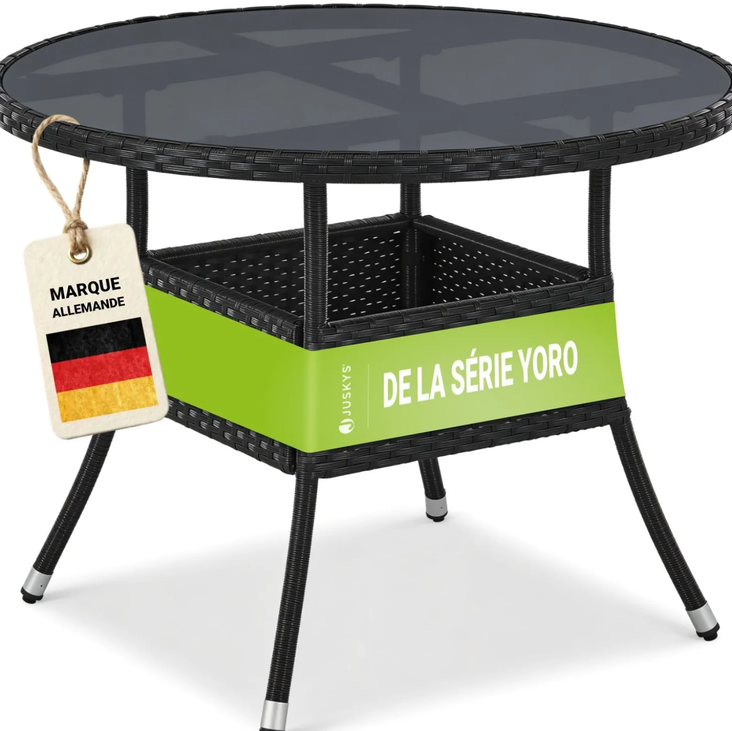 Runder Polyrattan Gartentisch Yoro
