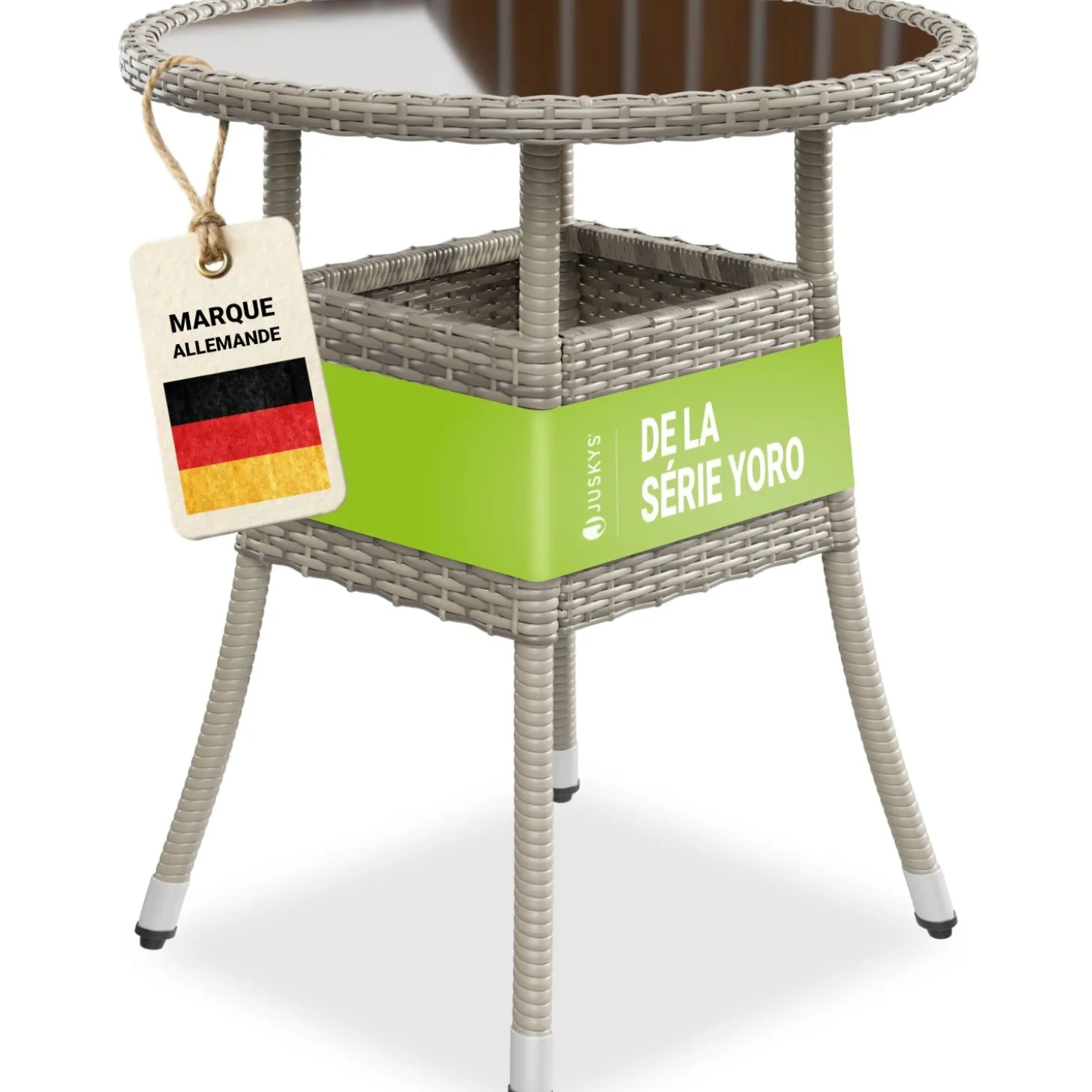 Runder Polyrattan Gartentisch Yoro