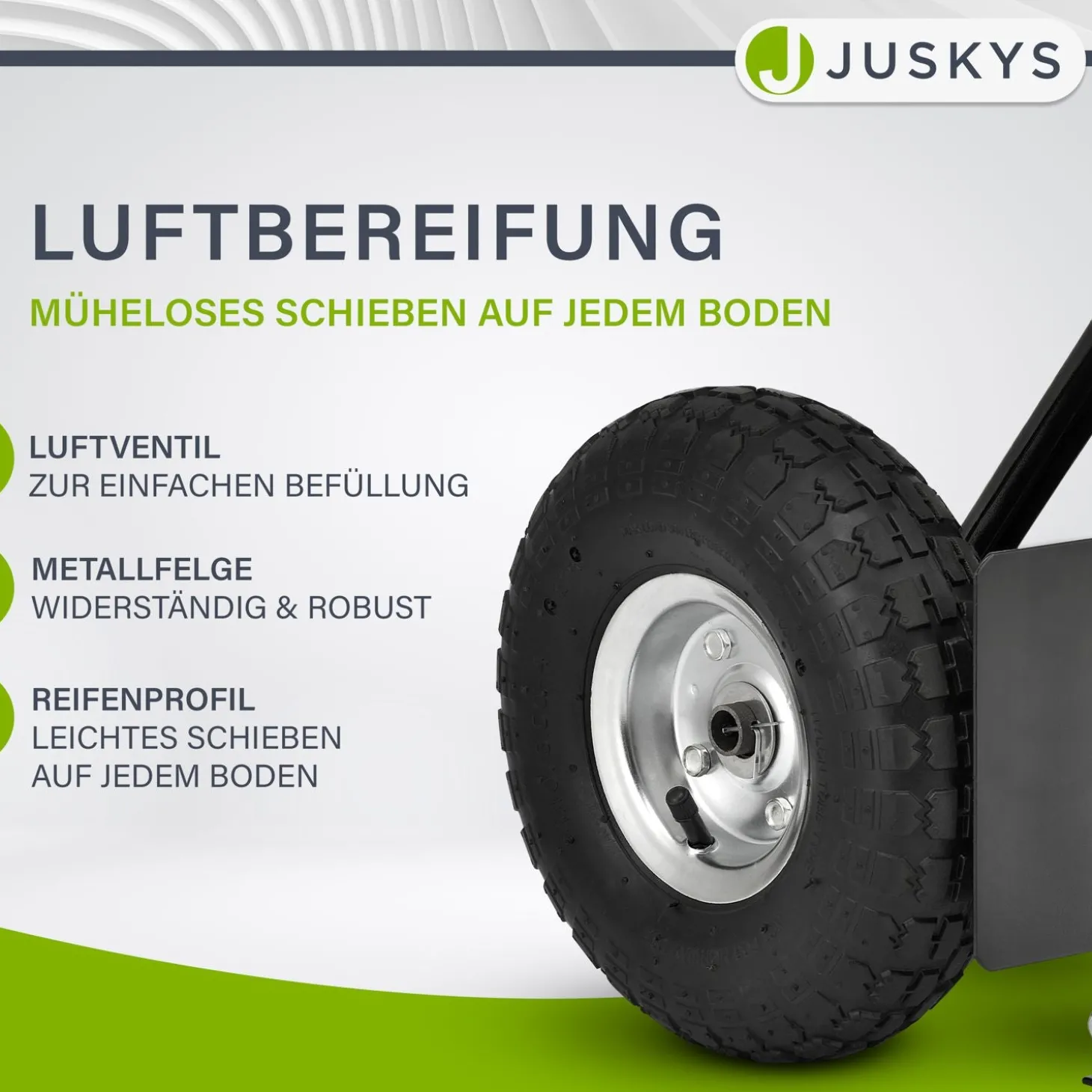 Sackkarre Basic in schwarz mit roten Griffen klappbar