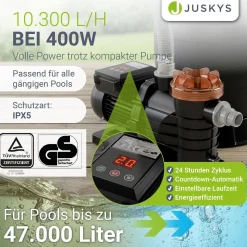 Sandfilteranlage für Pools bis 47m³