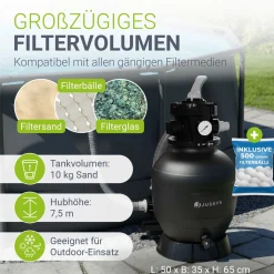 Sandfilteranlage für Pools bis 47m³