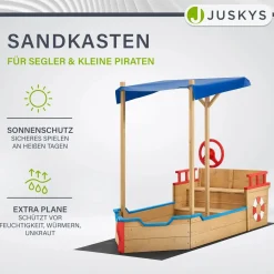 Sandkasten Käpt’n Pit - Piratenschiff Boot aus Holz