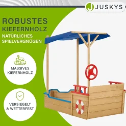 Sandkasten Käpt’n Pit - Piratenschiff Boot aus Holz