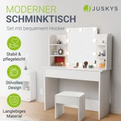 Schminktisch Bella mit Hocker Melly