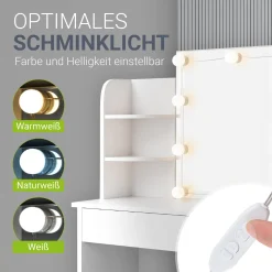 Schminktisch Bella mit Hocker Tonia