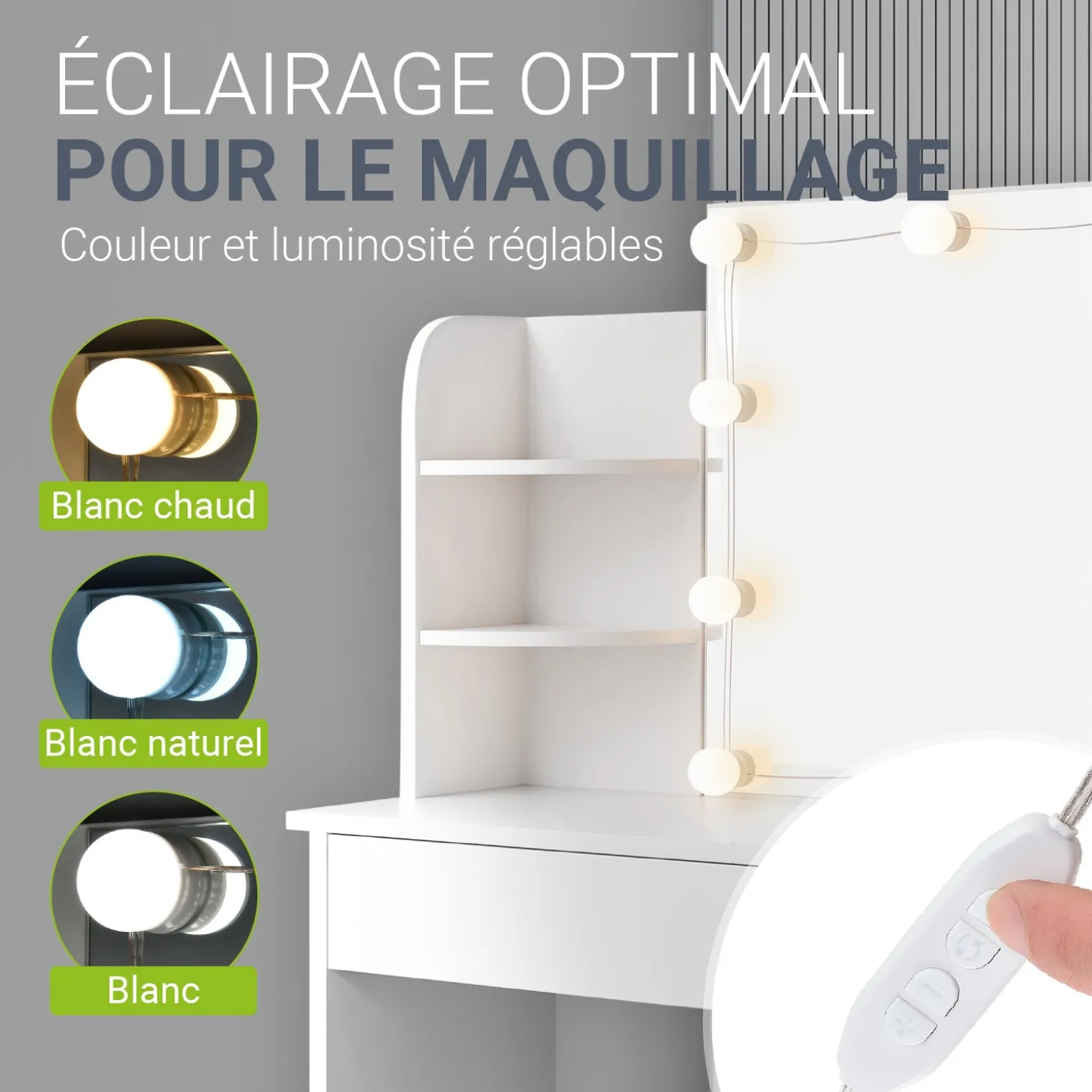 Schminktisch Bella mit LED Beleuchtung