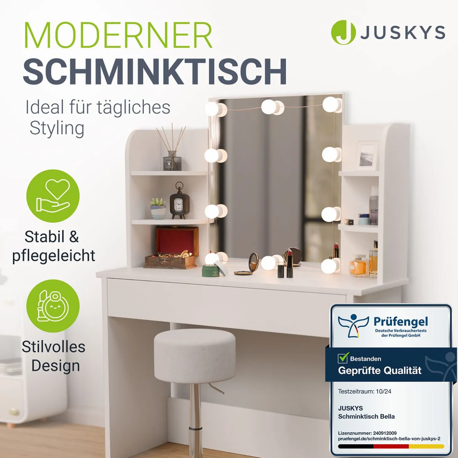 Schminktisch Bella mit LED Beleuchtung