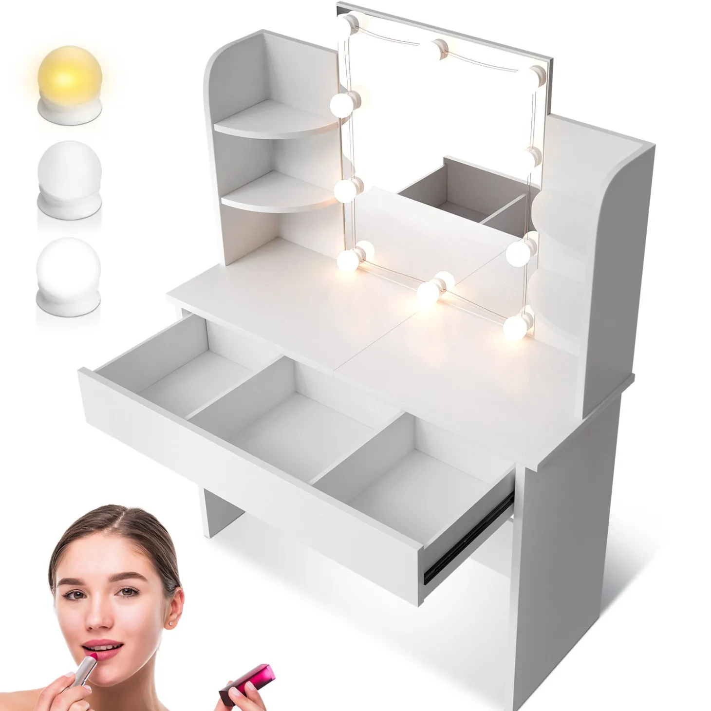 Schminktisch Bella mit LED Beleuchtung