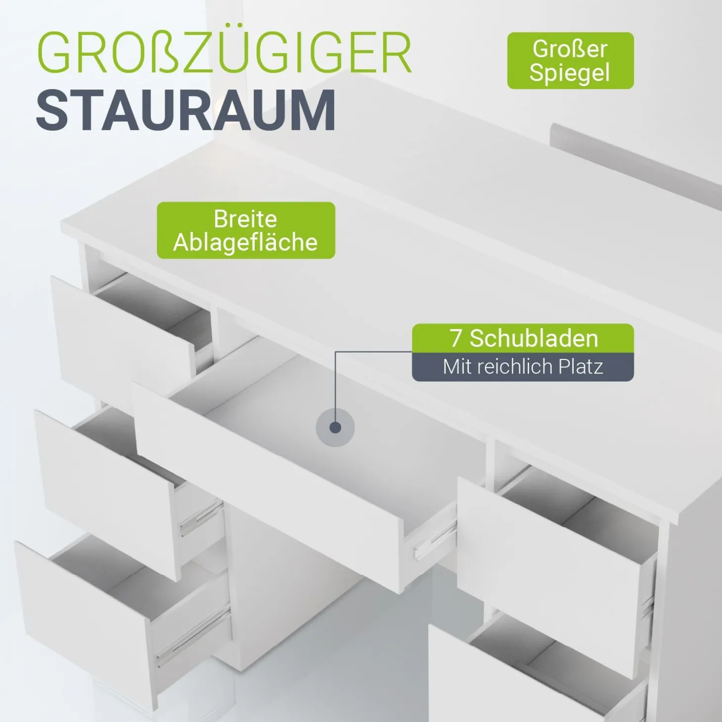 Schminktisch mit Spiegel Lilia