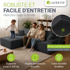 Sofa Coredo mit Cord Bezug & Dekokissen