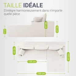 Sofa Coredo mit Cord Bezug & Dekokissen