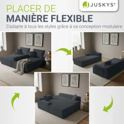 Sofa Coredo mit Cord Bezug & Dekokissen
