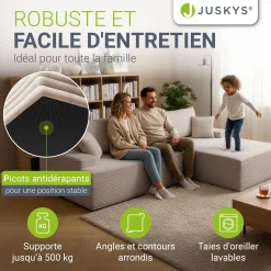 Sofa Coredo mit Cord Bezug & Dekokissen