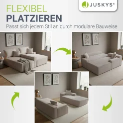 Sofa Coredo mit Cord Bezug & Dekokissen