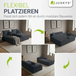 Sofa Coredo mit Cord Bezug & Dekokissen