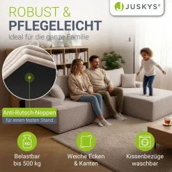 Sofa Coredo mit Cord Bezug & Dekokissen