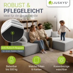 Sofa Coredo mit Cord Bezug & Dekokissen