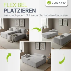 Sofa Coredo mit Cord Bezug & Dekokissen