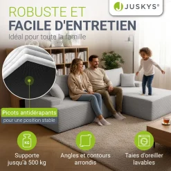 Sofa Coredo mit Cord Bezug & Dekokissen