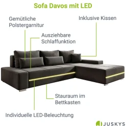 Sofa Davos mit LED