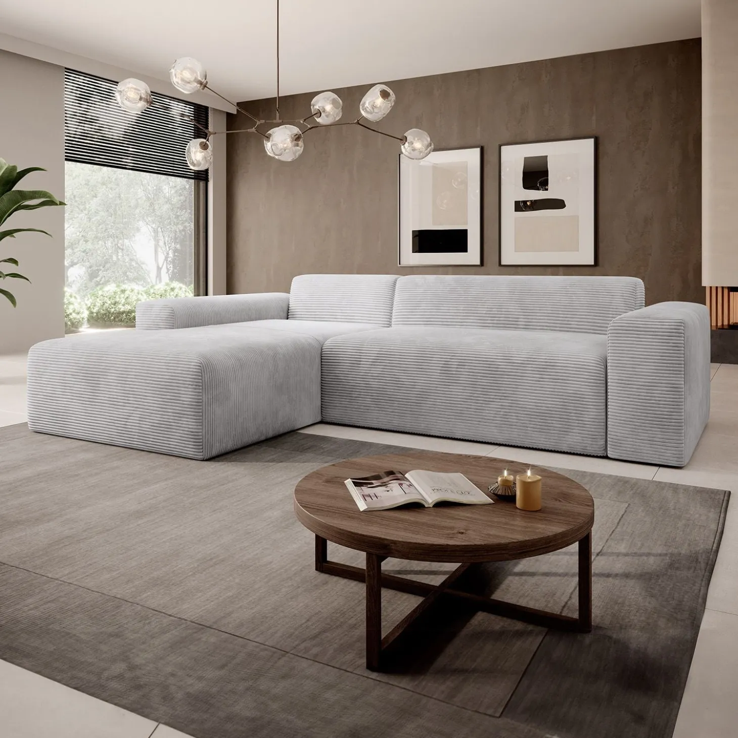 Sofa in L-Form Vals