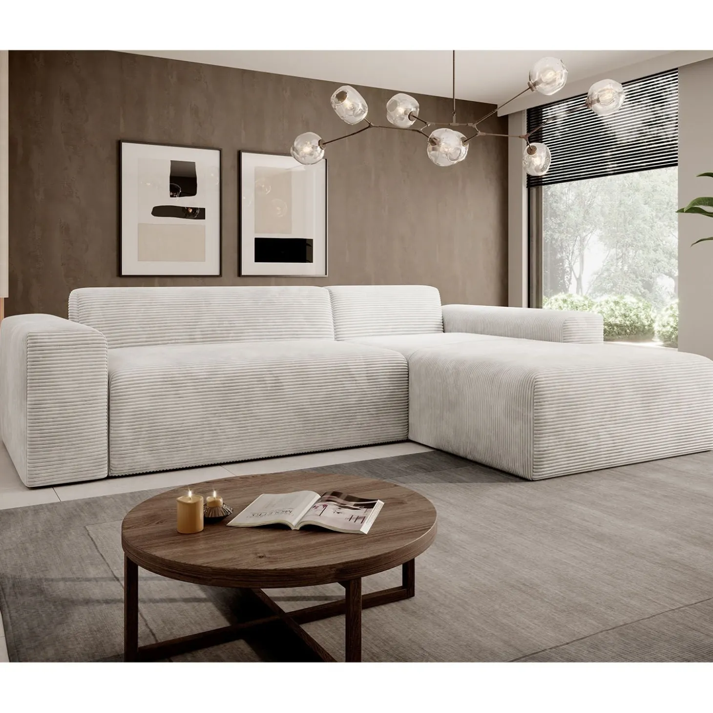 Sofa in L-Form Vals