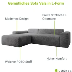 Sofa in L-Form Vals