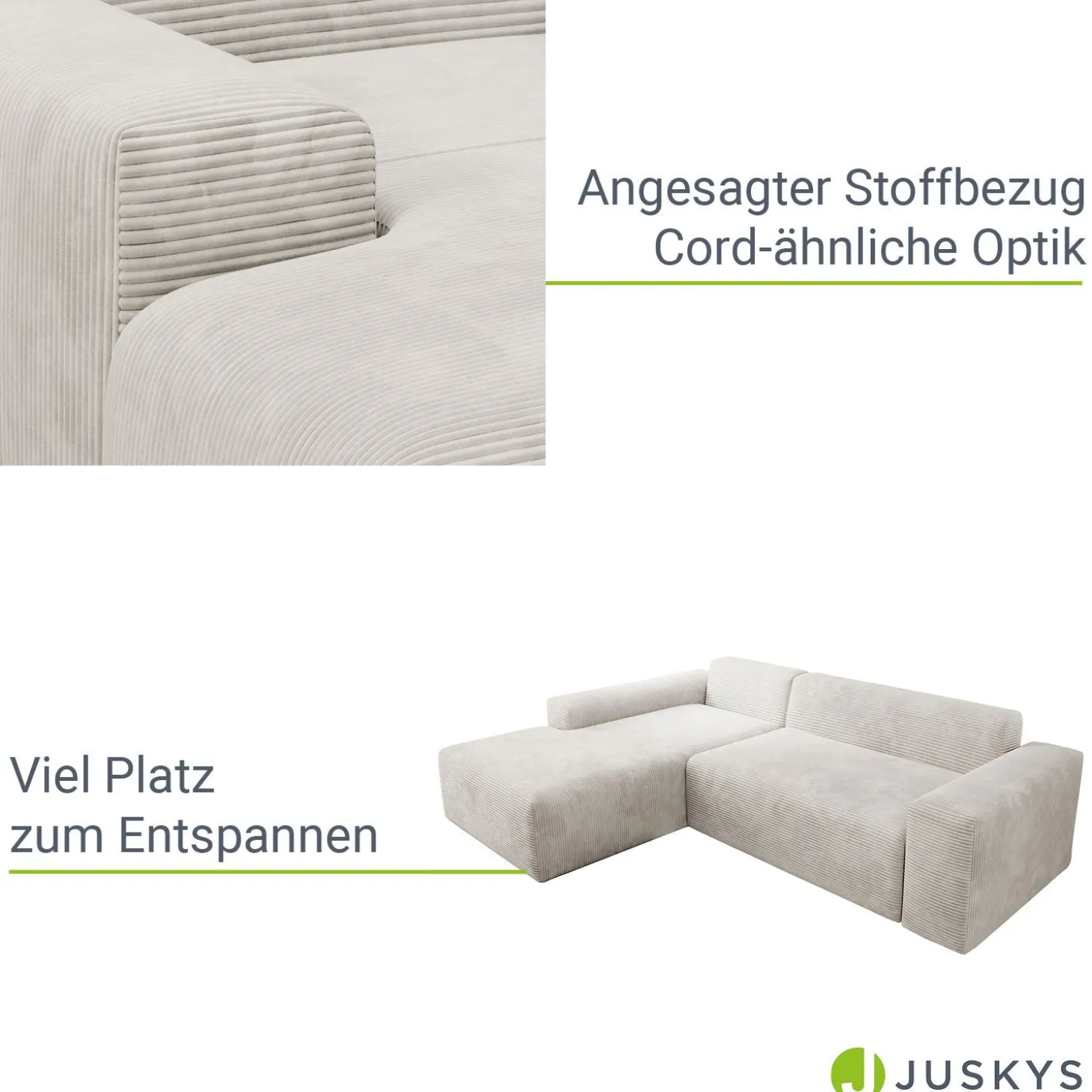 Sofa in L-Form Vals