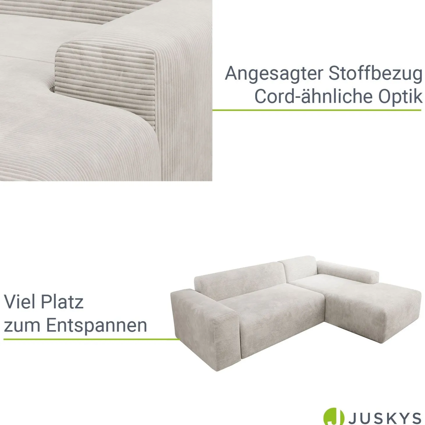 Sofa in L-Form Vals
